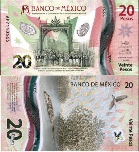 Meksyk 20 Pesos 2021 r. Polimer UNC