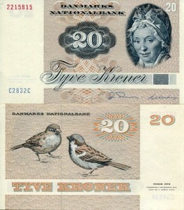 Dania 20 Koron 1972 r. UNC