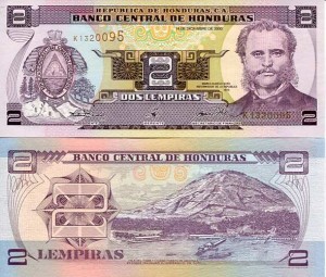 Honduras 2 Lempiras 2019 r. UNC