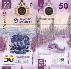 Meksyk 50 Pesos 2023 r. Polimer UNC