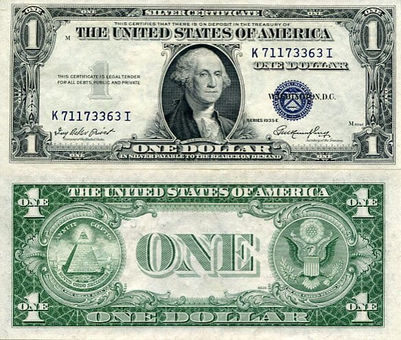 USA 1 Dolar 1935 r. Silver Certificate UNC