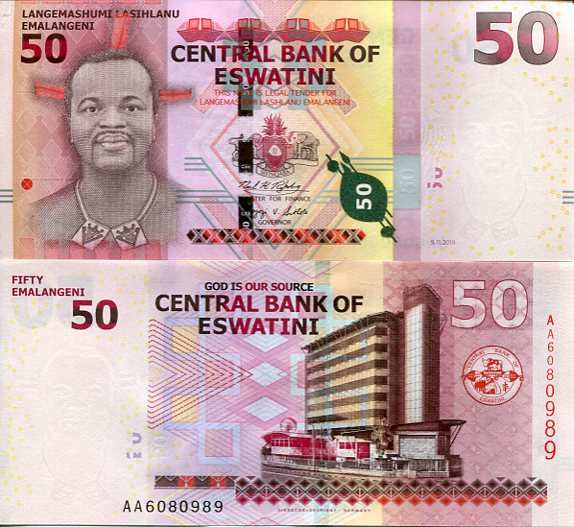 Suazi 50 Emalangeni 2018 r. UNC