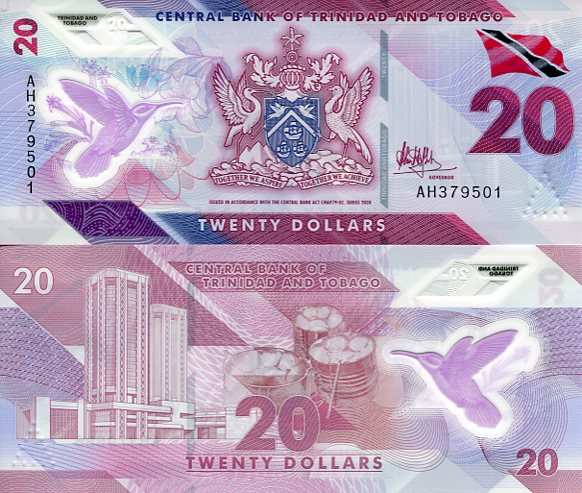 Trinidad & Tobago 20 Dolar 2020 r. Polimer UNC