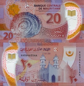 Mauretania 20 Ouguiya 2020 r. Polimer UNC