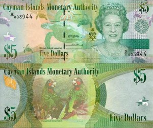 Kajmany 5 Dolarów 2018 r. UNC