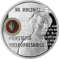 10 zł Ag 90. rocznica Powstania Wielkopolskiego