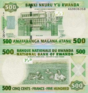 Rwanda 500 Francs 2004 r. UNC