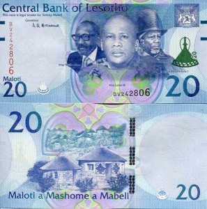 Lesotho 20 Maloti 2021 r. UNC