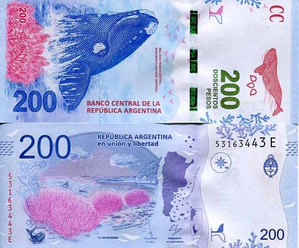 Argentyna 200 Pesos 2018 r. UNC Zdjęcie przykładowe