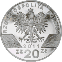 20 zł Ag Zwierzęta świata – borsuk