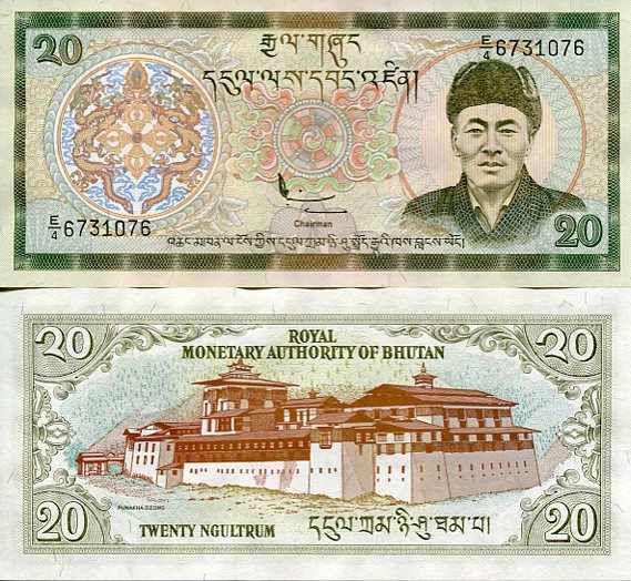 Bhutan 20 Ngultrum 2000 r. UNC
