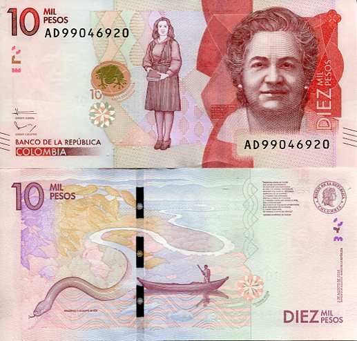 Kolumbia 10000 Pesos 2019 r. UNC