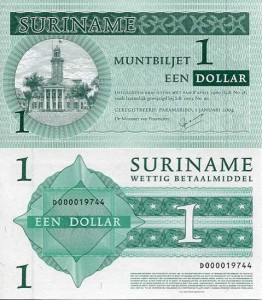 Surinam 1 Dollar 2004 r. UNC