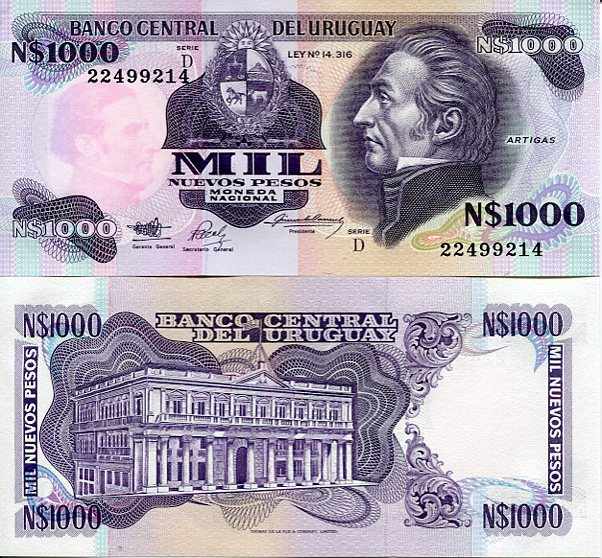 Urugwaj 1000 Pesos 1992 r. UNC