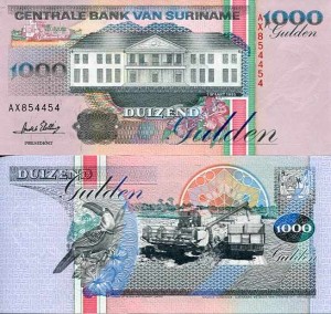 Surinam 1000 Gulden 1995 r. UNC