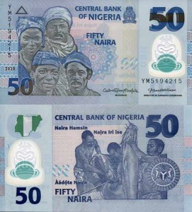 Nigeria 50 Naira 2021 r. Polimer UNC Zdjęcie przykładowe