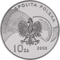 10 zł Ag Mistrzostwa Świata w Piłce Nożnej 2002 Korea/Japonia