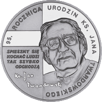 10 zł Ag 95. rocznica urodzin ks. Jana Twardowskiego