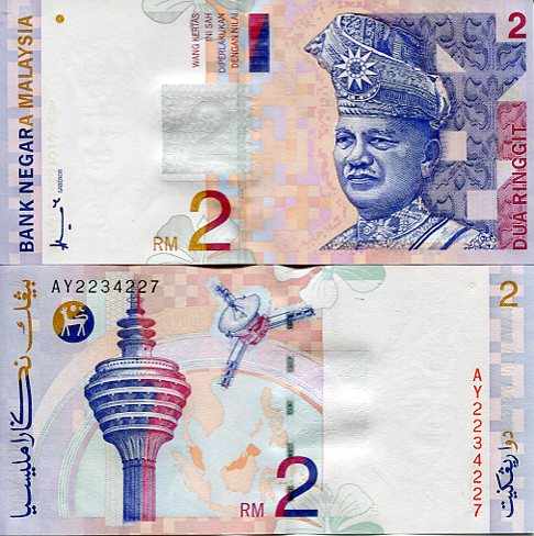 Malezja 2 Ringgit 2013 r. UNC