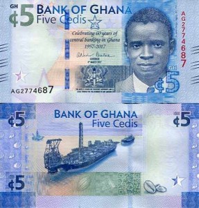 Ghana 5 Cedi 2017 r. UNC