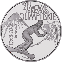 10 zł Ag XVIII. Zimowe Igrzyska Olimpijskie w Nagano