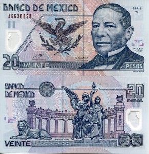 Meksyk 20 Pesos 2003 r. Polimer UNC