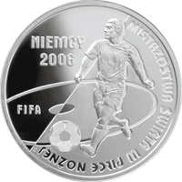 10 zł Ag Mistrzostwa Świata w Piłce Nożnej Niemcy 2006