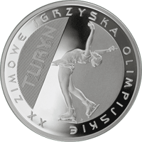 10 zł Ag XX Zimowe Igrzyska Olimpijskie - Turyn 2006 Łyżwiarze