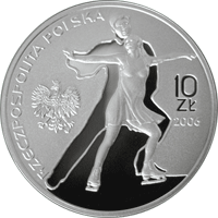 10 zł Ag XX Zimowe Igrzyska Olimpijskie - Turyn 2006 Łyżwiarze