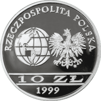 10 zł Ag  Polscy podróżnicy i badacze 100. rocznica śmierci Ernesta Malinowskiego  1999 r.