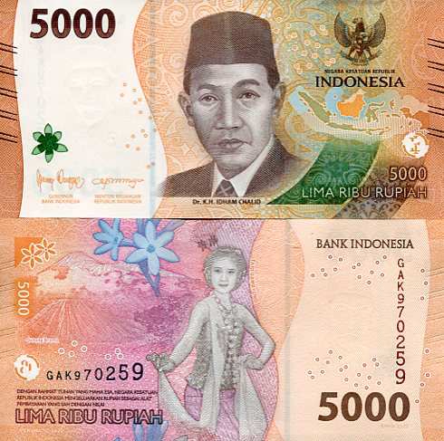 Indonezja 5000 Rupiah 2022 r. UNC