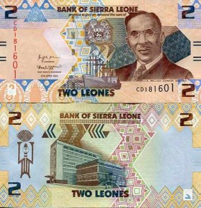 Sierra Leone 2 Leones 2022 r. UNC