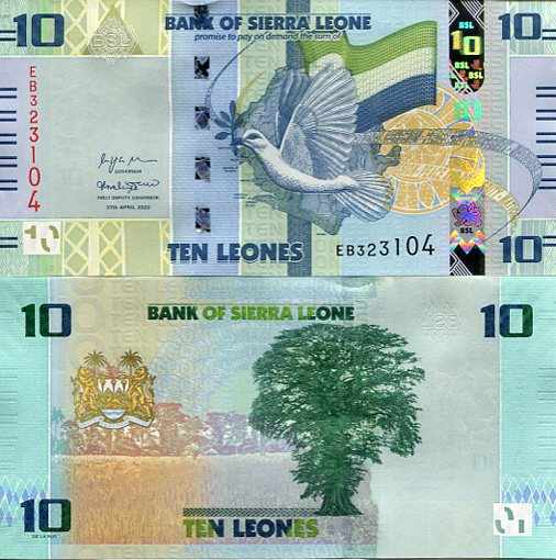 Sierra Leone 10 Leones 2022 r. UNC