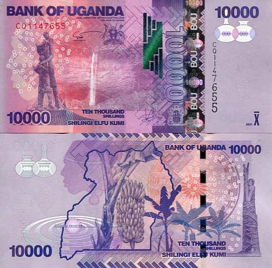 Uganda 10 000 Szylingów 2021 r. UNC