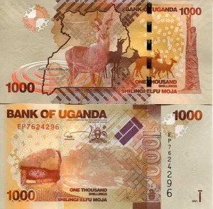 Uganda 1000 szylingów 2021 r. UNC