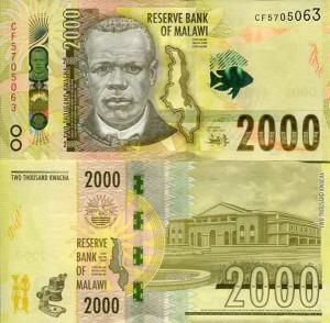 Malawi 2000 Kwacha 2021 r. UNC