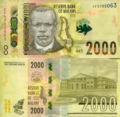 Malawi 2000 Kwacha 2021 r. UNC