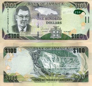 Jamajka 100 Dolarów 2021 r. UNC