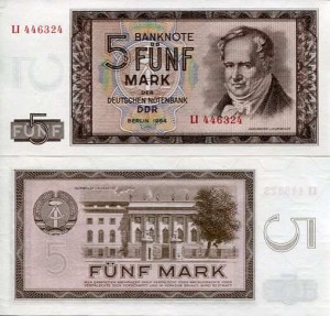 Niemcy 5 Mark 1964 r. UNC