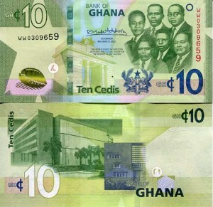 Ghana 10 Cedis 2022 r. UNC