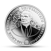 10 zł Ag 100-lecie Katolickiego Uniwersytetu Lubelskiego 2019 r.