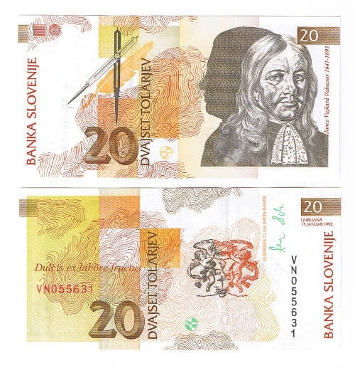 Słowenia 20 Tolarjev UNC