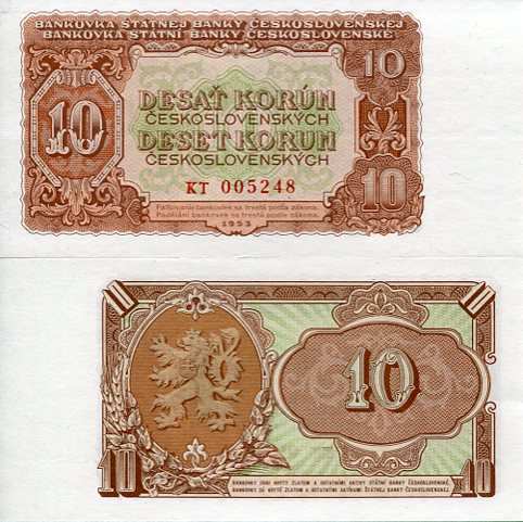 Czechosłowacja 10 Koron 1953 r. UNC