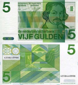 Holandia 5 Gulden 1973 r. UNC