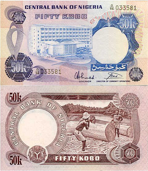 Nigeria 50 Kobo 1973 r. UNC