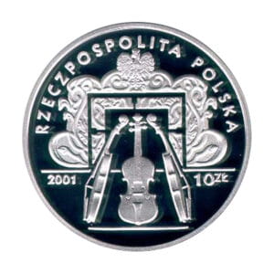 10 zł Ag XII Międzynarodowy Konkurs im. Henryka Wieniawskiego 2001 r.