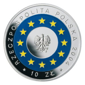 10 zł Ag Wstąpienie Polski do Unii Europejskiej 2004 r.