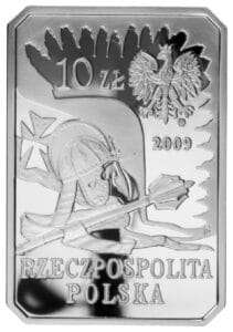 10 zł Ag Historia Jazdy Polskiej - Husarz XVII wiek 2009 r.