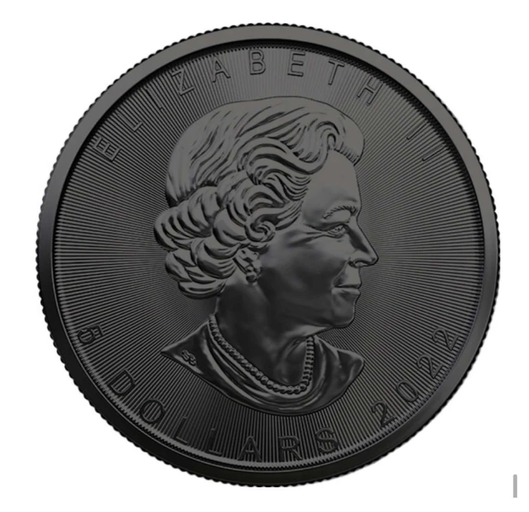 Kanada 5 Dolarów 1 Uncja Srebra Liść Klonowy 2022 r. Rainbow Holo