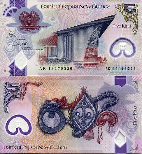 Papua Nowa Gwinea 5 Kina 2024 r. Polimer UNC